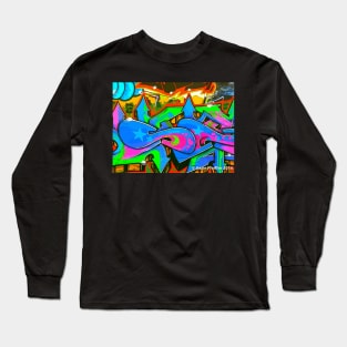 Graffiti Wall #2 West Philly Abstract Long Sleeve T-Shirt